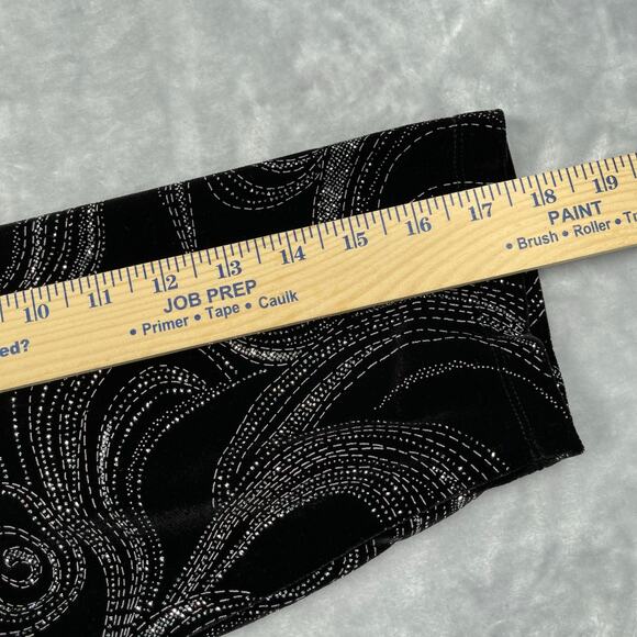 Notations Top Womens 3X Black Velour Velvet Silver Glitter Faux Wrap Buckle - Picture 10 of 15